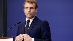 Emmanuel Macron à Budapest le 13 décembre 2021