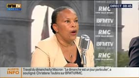 Christiane Taubira face à Jean-Jacques Bourdin en direct