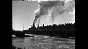 Le dôme de l'Hôtel-Dieu touché par des tirs de miliciens de le jour de la Libération de Lyon, le 3 septembre 1944.