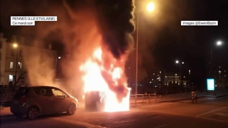 Retraites: des tensions dans les rues de Rennes