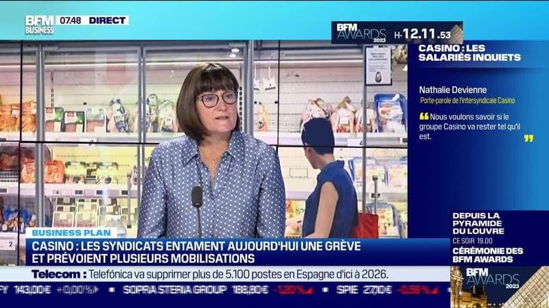 Nathalie Devienne (Casino) : Les syndicats de Casino passent la vitesse supérieure - 05/12