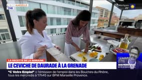 Dans votre assiette: Le ceviche de Daurade à la Grenade.