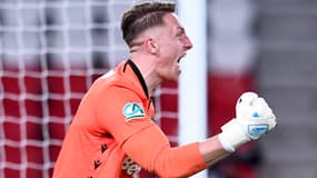 Marcin Bulka lors de PSG-Nice le 31 janvier 2022