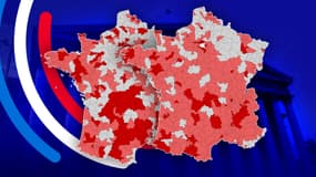 La carte des résultats de la Nupes et du Nouveau Front populaire au premier tour des législatives de 2022 et 2024.