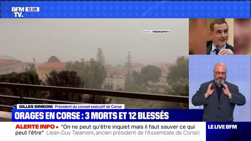 Orages en Corse: Gilles Simeoni s'est entretenu au téléphone avec Emmanuel Macron, qui lui a exprimé 