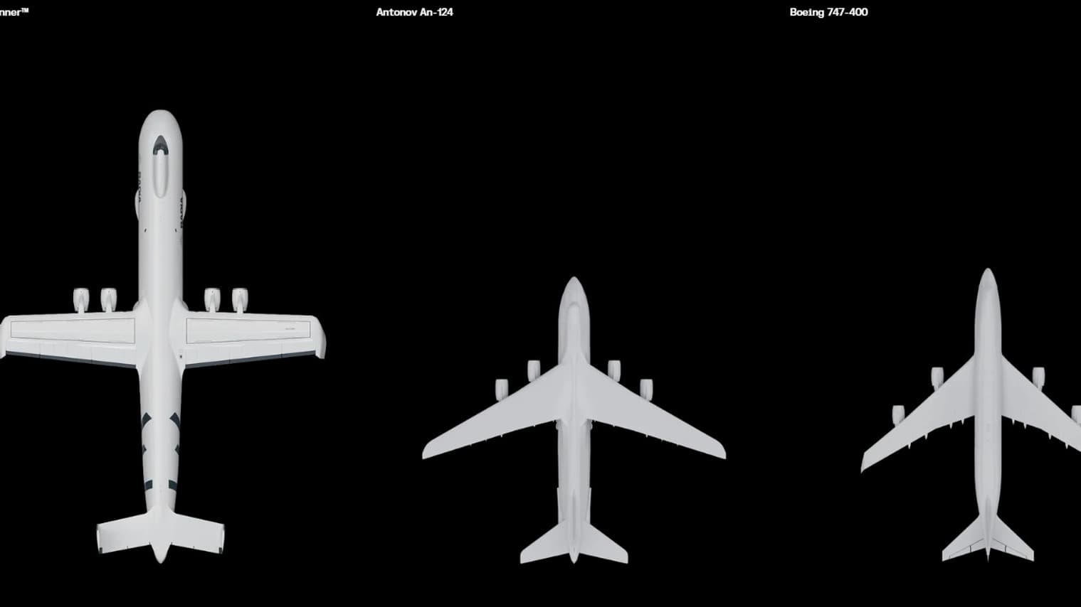 Le WindRunner de Radio face à l'avion cargo Antonov An-124 au Boeing 747-700