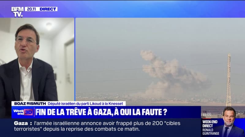 Fin de la trêve à Gaza: pour le député israélien Boaz Bismuth, ce retour à la guerre est dû à 