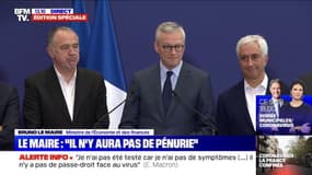 Bruno Le Maire: "Il n'y aura pas de rationnement mais nous comptons sur le comportement responsable des Français"
