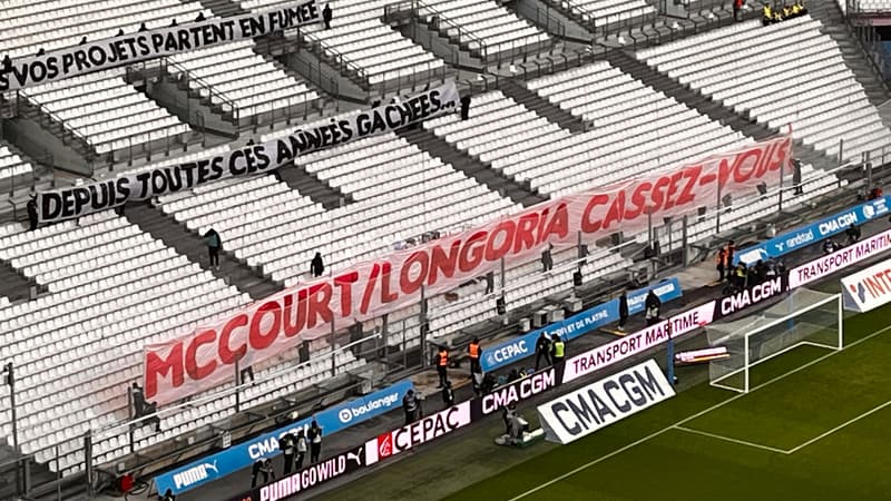 Sifflets et banderoles cinglantes: les supporters de l'OM ont manifesté leur colère face à Strasbourg
