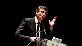 Arnaud Montebourg lors d'un meeting pour la primaire, le 9 janvier 2017.