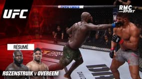 UFC : Rozenstruik détruisait la bouche d'Overeem d'un enchaînement brutal