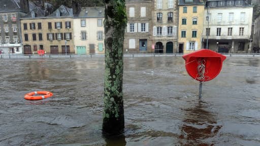 La Laïta est une nouvelel fois sortie de son lit à Quimperlé.