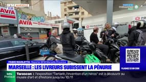 Marseille: les livreurs subissent la pénurie de carburant