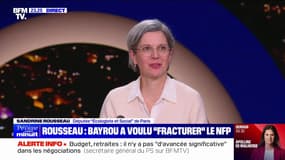 Réforme des retraites: "François Bayrou n'a jamais été ni sur la suspension ni sur l'abrogation", pour Sandrine Rousseau (les Écologistes)