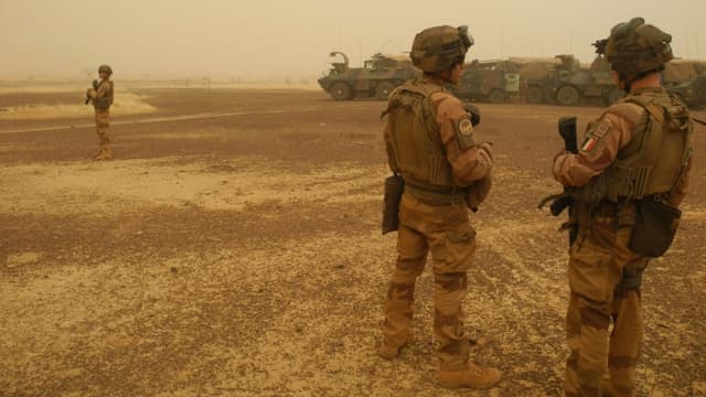 Soldats français de la force Barkhane dans la région de Gourma, au Mali, le 26 mars 2019