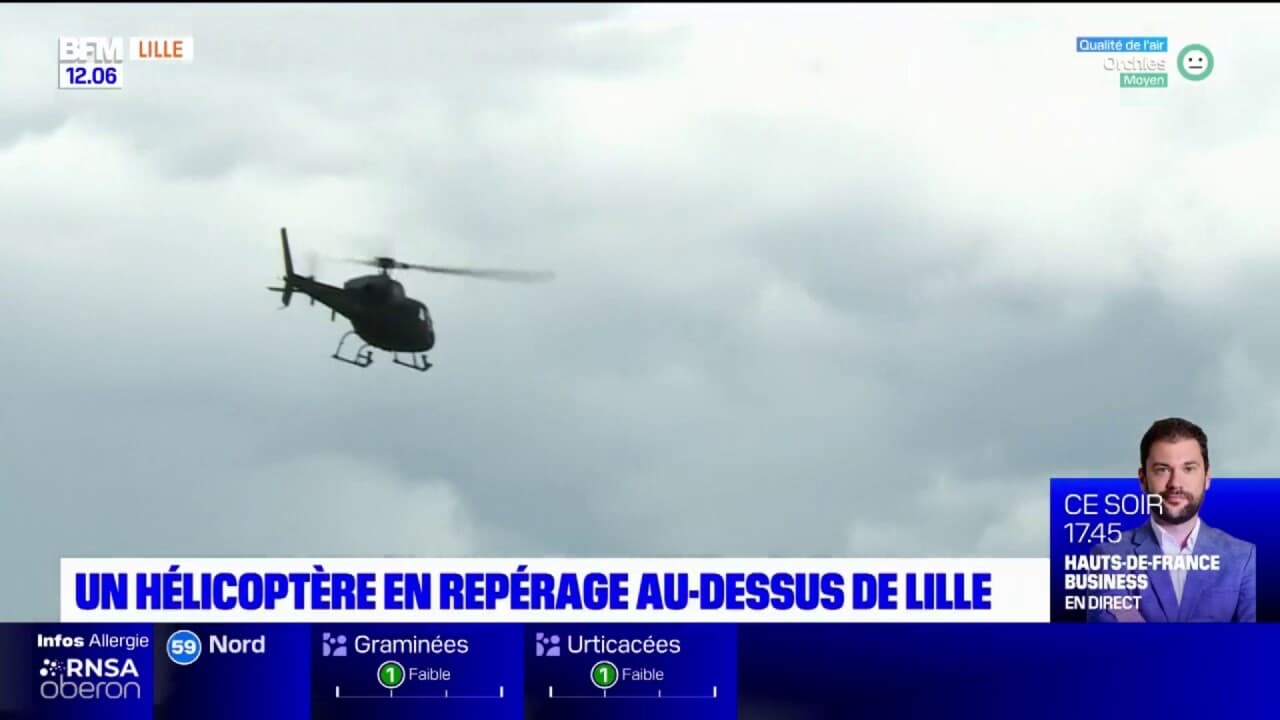 Un hélicoptère de l'Armée de l'air survolera Lille et une partie de la  métropole à partir du 6 septembre