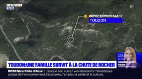 Alpes-Maritimes: une famille survit à la chute d'un rocher à Toudon
