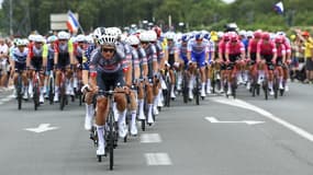 Les coureurs sur la 1re étape du Tour de France le 5 juillet 2025