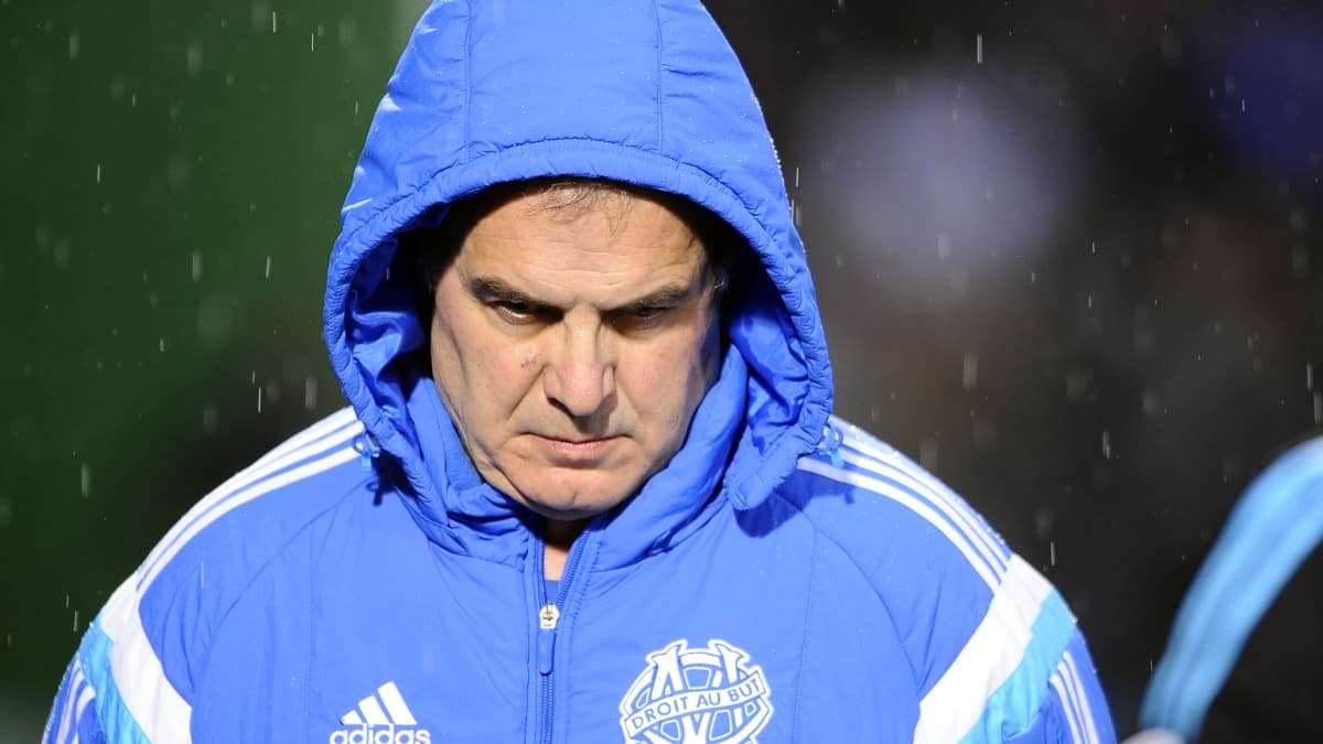 Marcelo Bielsa lors d'un match à Metz avec l'OM en mai 2015