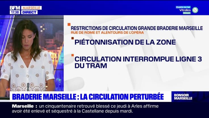 Marseille: la circulation perturbée samedi pour la braderie