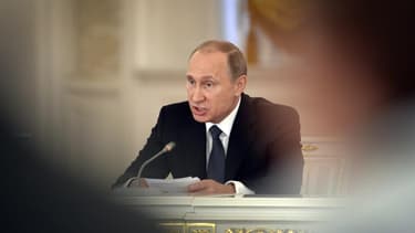 Vladimir Poutine à Moscou en Russie le 19 mai 2015.