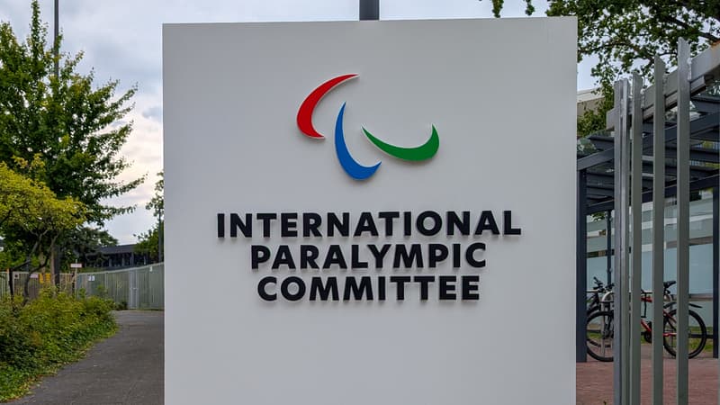 Le logo du comité international paralympique, en août 2025 à Bonn