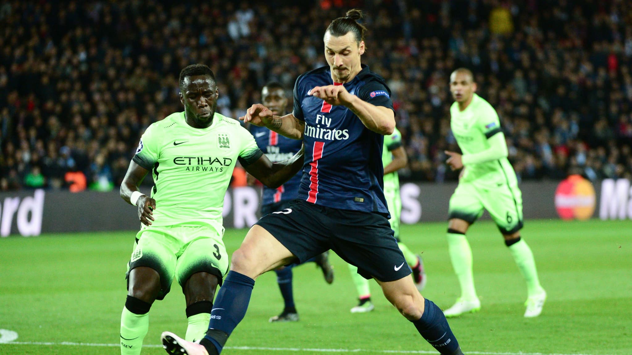 Zlatan Ibrahimovic lors de PSG-Manchester City, le 6 avril 2016 en Ligue des champions