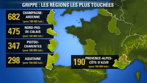 La Champagne-Ardenne est actuellement la région la plus touchée par la grippe