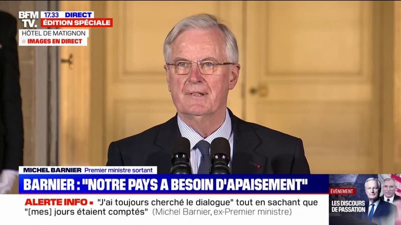 Michel Barnier assure qu'il restera 