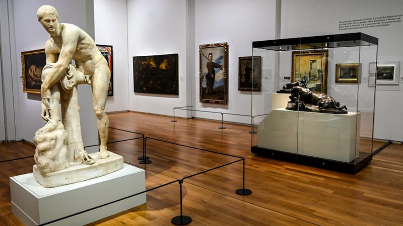 Des œuvres du peintre français Henri Matisse au musée départemental Matisse du Cateau-Cambrésis, le 8 novembre 2019, à l'occasion de l'exposition "Devenir Matisse" organisée pour les 150 ans de la naissance de l'artiste.