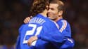 Christophe Dugarry et Zinedine Zidane en 2002