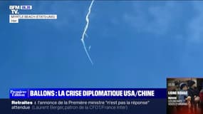 Les images du ballon espion chinois abattu par un F-22 américain