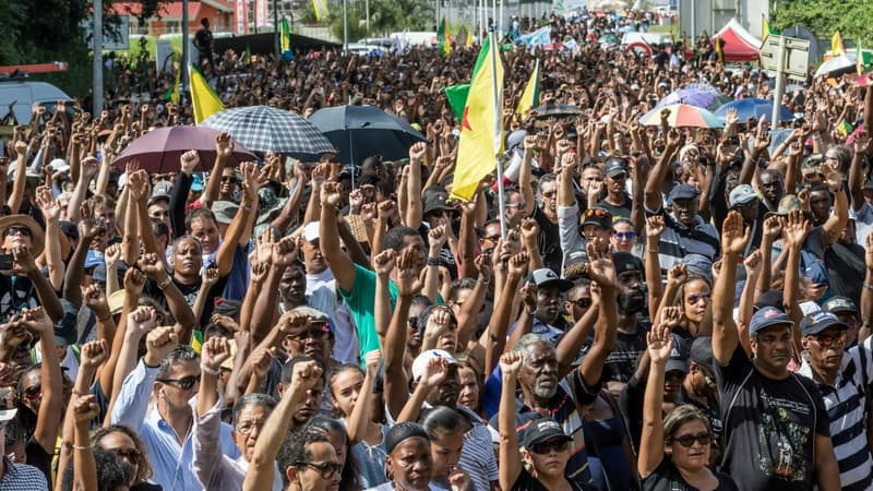 Manifestation en Guyane (photo d'illustration).