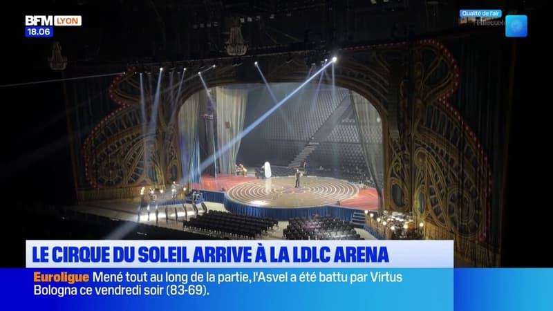 Le Cirque du soleil s'entraîne avant ses spectacles à la LDLC Arena