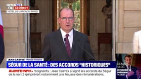 Jean Castex: "Cet accord historique se veut d'abord une reconnaissance considérable à l'égard de celles et ceux qui ont été en première ligne"