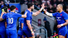La joie du XV de France après la correction infligée à l'Angleterre.