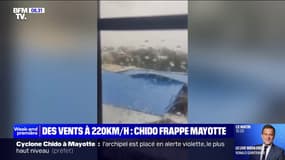 Le cyclone Chido frappe Mayotte avec de violentes bourrasques de vent mêlées à de fortes pluies