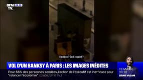 Les images inédites du vol de l'œuvre de Banksy, dérobée en plein cœur de Paris