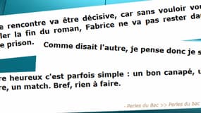 Ces "perles du bac" ne sont que des contributions d'internautes, probablement tout droit sorties de leur imagination.