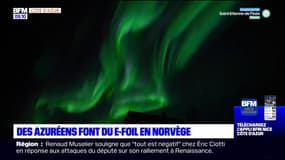 Norvège: des Azuréens font du e-foil sous les aurores boréales