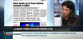 Apolline de Malherbe: Pourquoi le Medef prend-il position contre le FN ? - 01/12