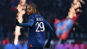 Bradley Barcola, le 21 avril 2024, au Parc des Princes