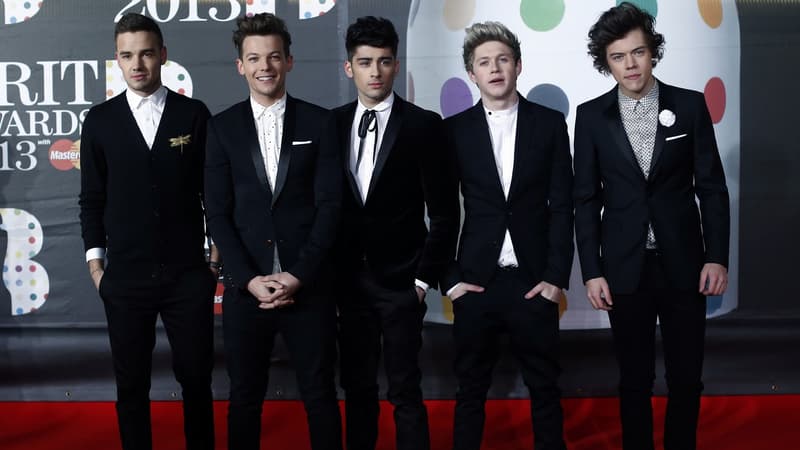 Le groupe One Direction lors des Brit Awards.
