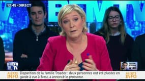 Questions d'éco: "C'est dans le cadre d'un accord État-entreprises que les droits de douane permettront une réindustrialisation", Marine Le Pen