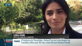 Présidence de l'Assemblée: "On peut aussi voter blanc, non?" ironise Sonia Krimi, députée LREM