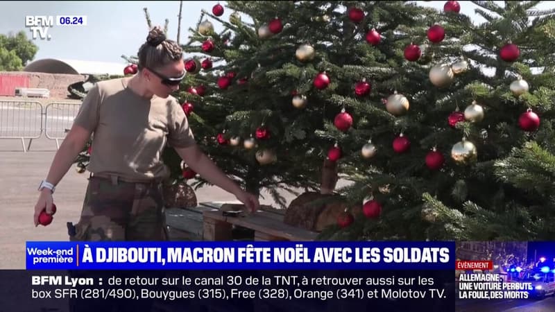 Emmanuel Macron fête Noël avec les 1.500 soldats français basés à Djibouti, en Afrique