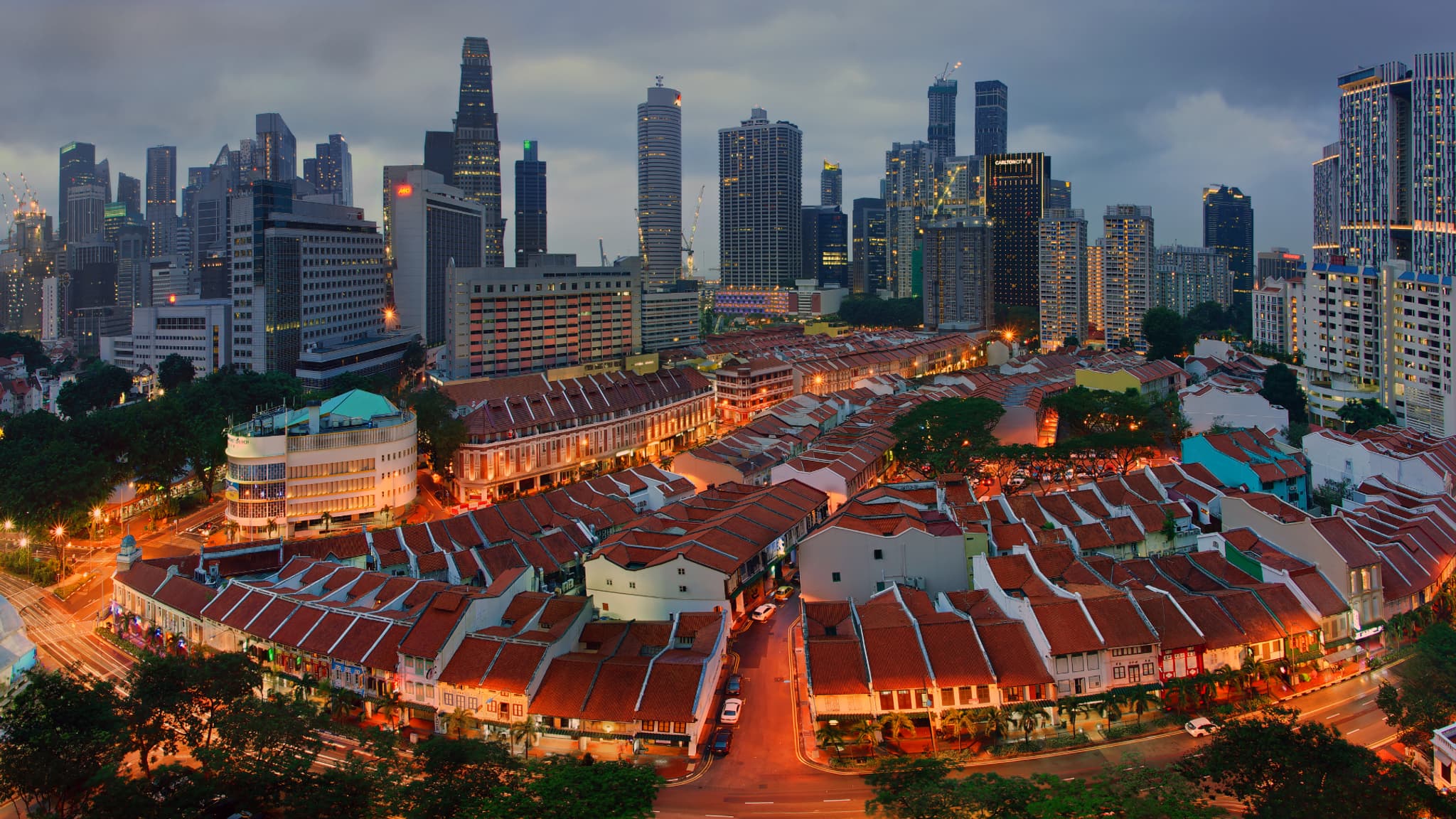 Le quartier de Chinatown à Singapour Le quartier de Chinatown à Singapour