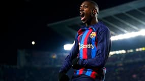 Ousmane Dembélé avec le Barça en janvier 2023