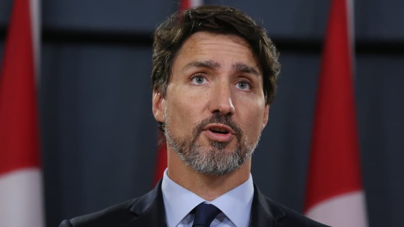 Justin Trudeau lors d'une conférence de presse, le 17 janvier 2020