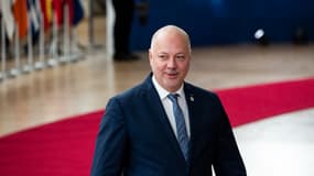 Le Premier ministre Bulgare Rossen Jeliazkov le 23 octobre 2025 à Bruxelles 